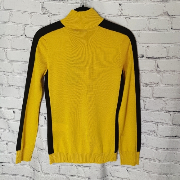 J. Lindeberg Adia Knitted Merino Wool Mock Neck Sweater NWT Size XS In Daylilly - Picture 2 of 6